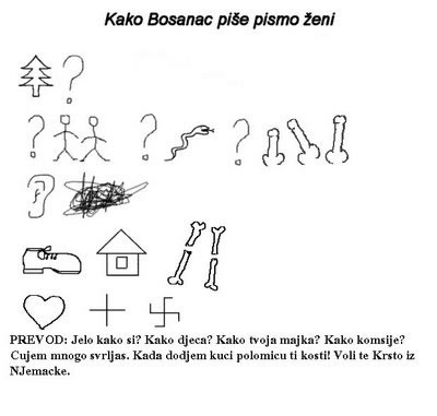 vic o Bosancih - kako Bosanec piše Fati iz Nemčije
